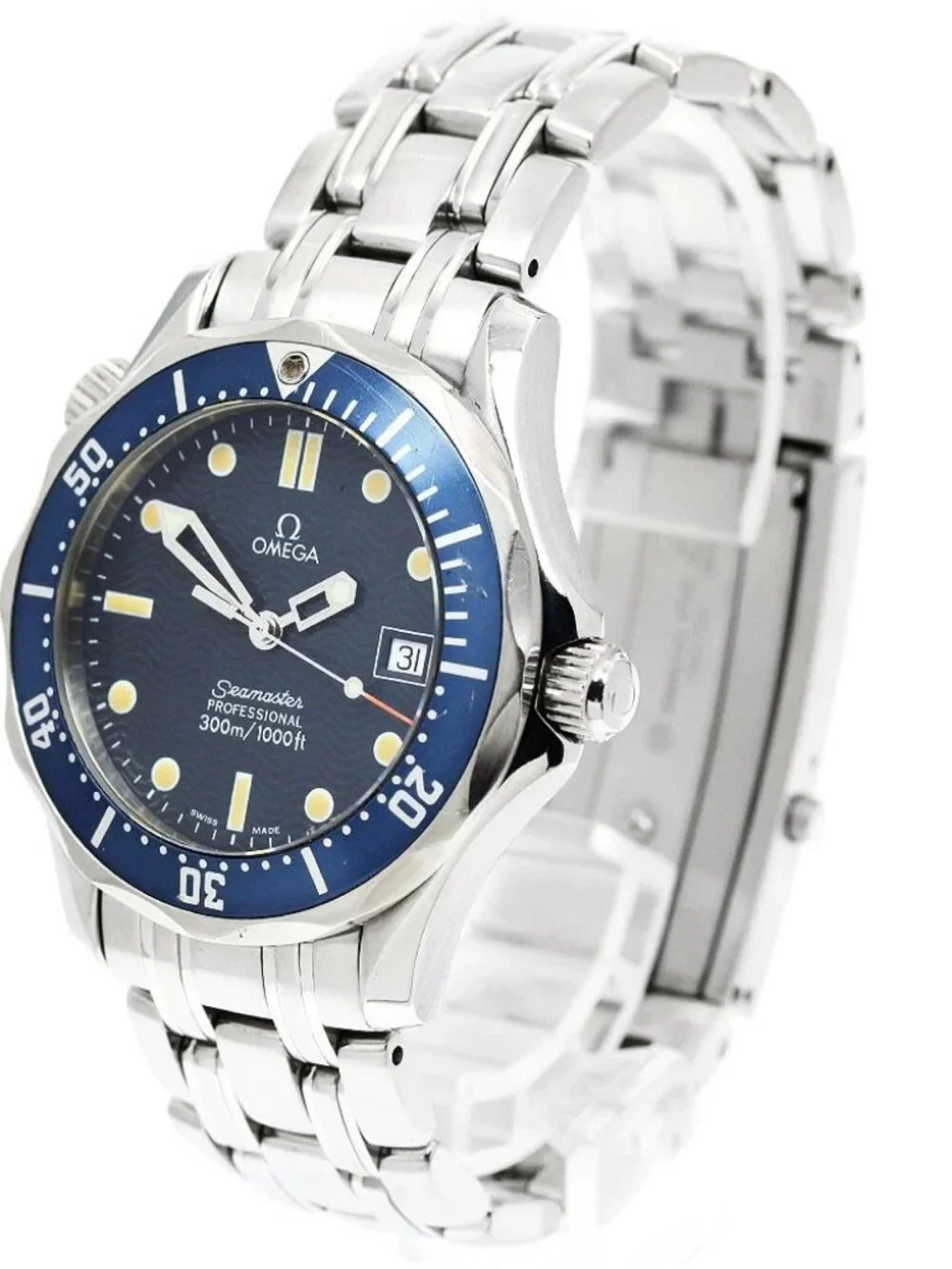 OMEGA Seamaster300 2561.80 Date Navy Dial Quartz Boy's Watch_961774
